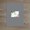 Tropics Personalized Folder Sticker shown in Pewter