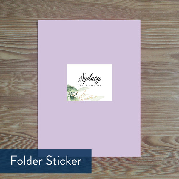 Golden Greenery folder sticker