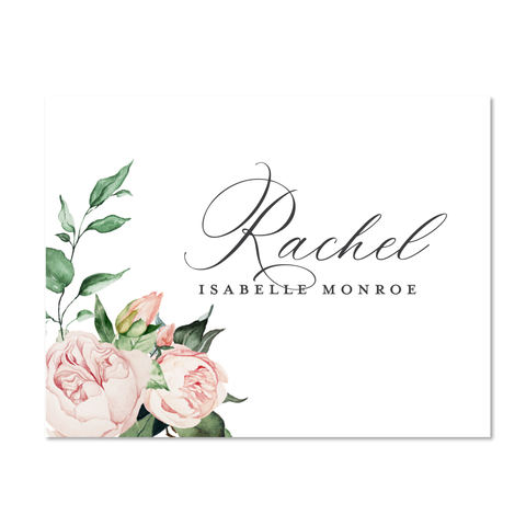 Vintage Roses Personalized Folder Sticker shown in Eggplant