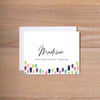 Paint Strokes personal note card (if you choose to print with us, you will also receive envelopes with your note cards)