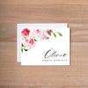 Pink Blossoms Folded Note Cards