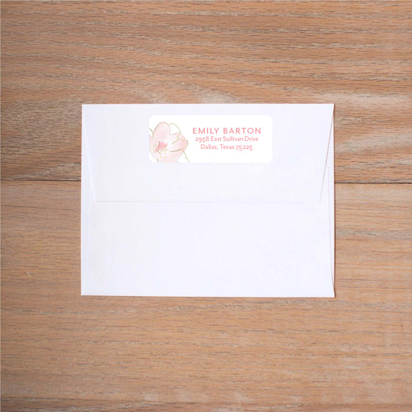 Delicate Blooms Return (Home) Address Label