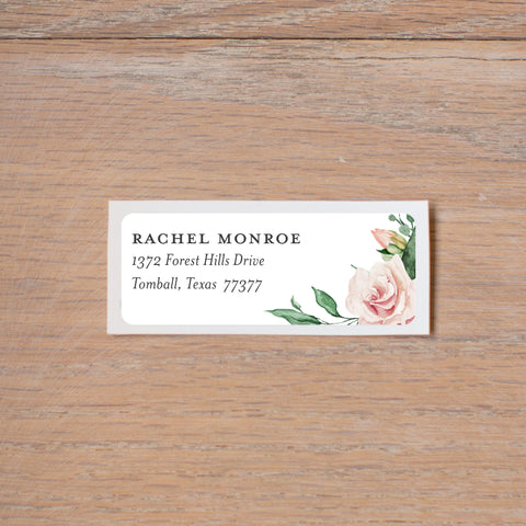 Vintage Roses Return (Home) Address Label