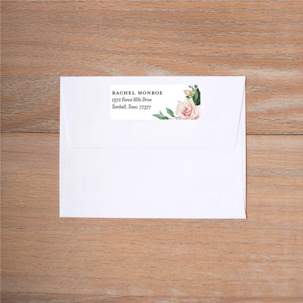 Vintage Roses Return (Home) Address Label