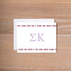 Sigma Kappa Boho Sorority Note Card