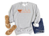 Blush Delta Delta Delta Sport Grey Retro Stripes Sorority Sweatshirt