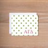 Alpha Gamma Delta Dotted Sorority Note Card