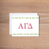 Alpha Gamma Delta Boho Sorority Note Card