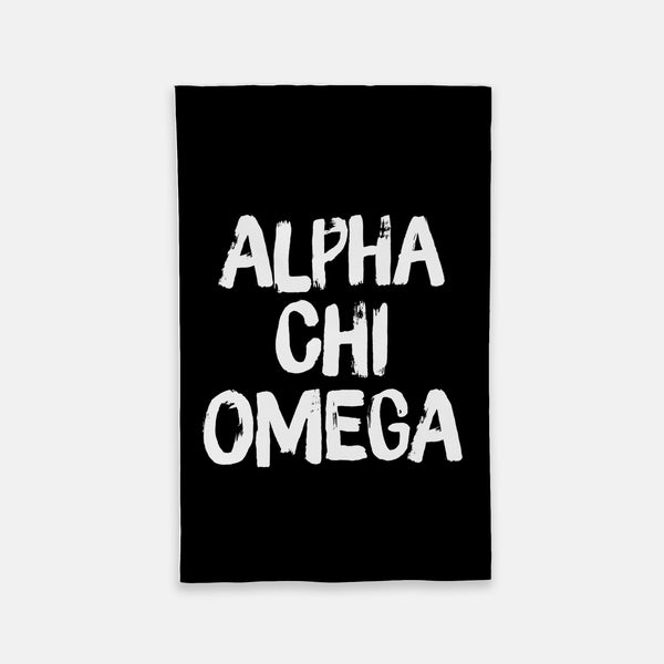 Alpha Chi Omega Black Vertical Sorority Flag