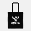 Alpha Chi Omega Black and White Greek Tote
