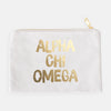Alpha Chi Omega Gold Foil Greek Cosmetic Bag