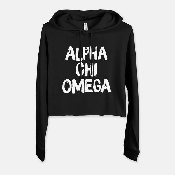 Alpha Chi Omega Graphic Sorority Cropped Sweatshirt