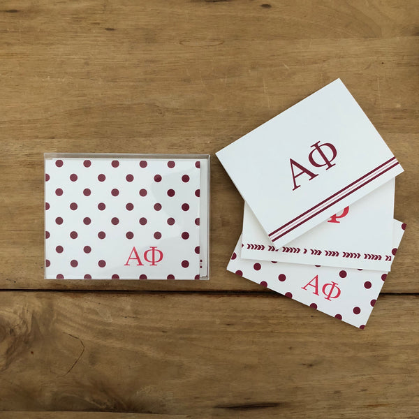 Alpha Phi Mixed Greek Note Cards