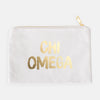 Chi Omega Gold Foil Greek Cosmetic Bag