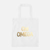 Chi Omega Gold Foil Greek Tote
