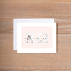 Chi Omega Sorority Note Cards in Marble and Blush