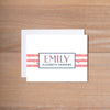 Confetti Stripes personal note card (if you choose to print with us, you will also receive envelopes with your note cards)
