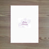 Delicate Lace Personalized Folder Sticker shown in Grape & Plum