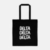 Delta Delta Delta Black and White Greek Tote