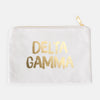 Delta Gamma Gold Foil Greek Cosmetic Bag