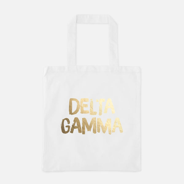 Delta Gamma Gold Foil Greek Tote