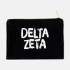 Delta Zeta Black and White Greek Cosmetic Bag