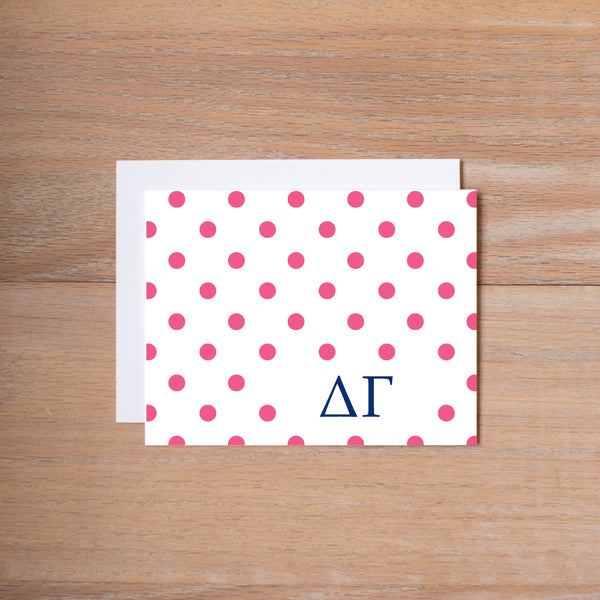 Delta Gamma Dotted Sorority Note Cards
