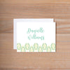 Fresh Paisley Folded Note Cards shown in Sea Glass