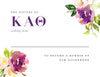 Kappa Alpha Theta Graceful Bouquet Bid Card
