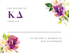 Kappa Delta Graceful Bouquet Bid Card