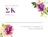Sigma Kappa Graceful Bouquet Bid Card