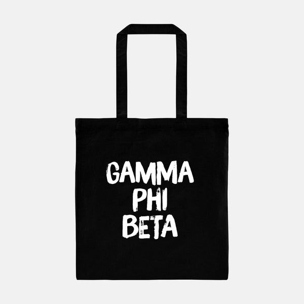 Gamma Phi Beta Black and White Greek Tote
