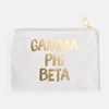 Gamma Phi Beta Gold Foil Greek Cosmetic Bag