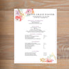 Geometric Bouquet social resume letterhead with full formatting