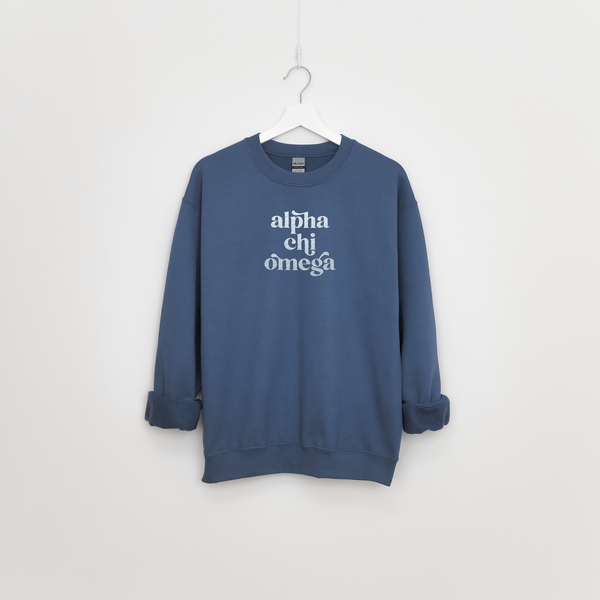 Alpha Chi Omega Indigo Blue Sorority Sweatshirt