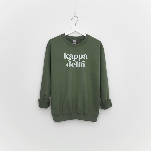 Kappa Delta Military Green Sorority Sweatshirt