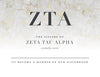 Zeta Tau Alpha Golden Marble Bid Card