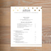 Golden Dots social resume letterhead with full formatting