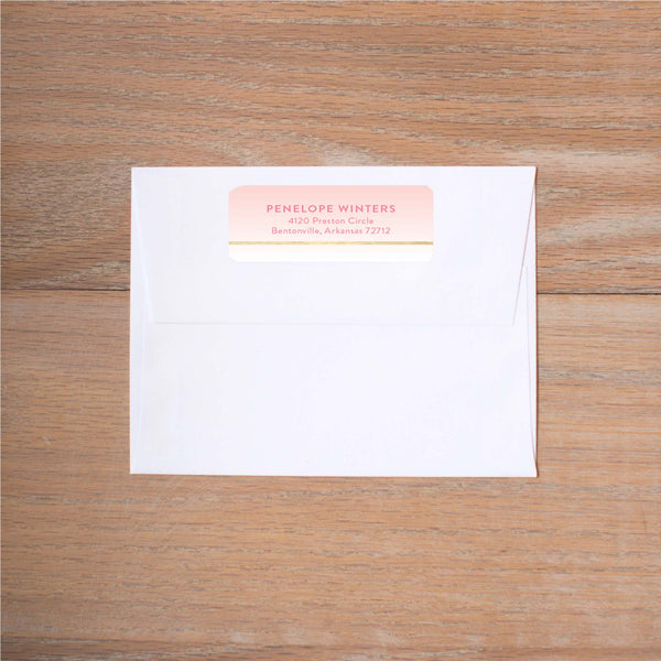 Gradient Confetti return (home) address label