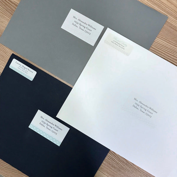 Mailing Envelopes in Pewter, Night, and White