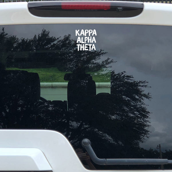 Kappa Alpha Theta White Brush Stroke Decal