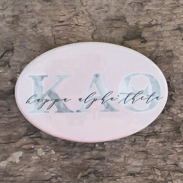 Kappa Alpha Theta Marble & Blush Greek Buttons