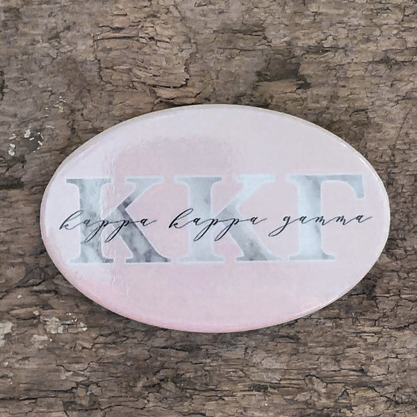Kappa Kappa Gamma Marble & Blush Greek Buttons