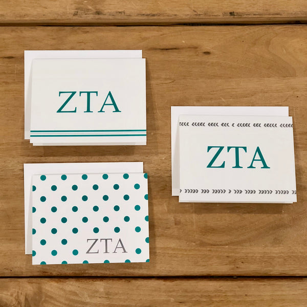 Zeta Tau Alpha Mixed Greek Note Cards