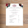 Moody Garden social resume letterhead with full formatting shown in Wine