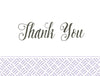 Hatched generic thank you cards in Plum