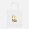 Phi Mu Gold Foil Greek Tote