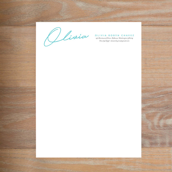 Penned Name social resume letterhead without formatting