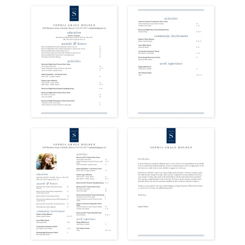 Chic Initial Pages for Mac Resume Templates