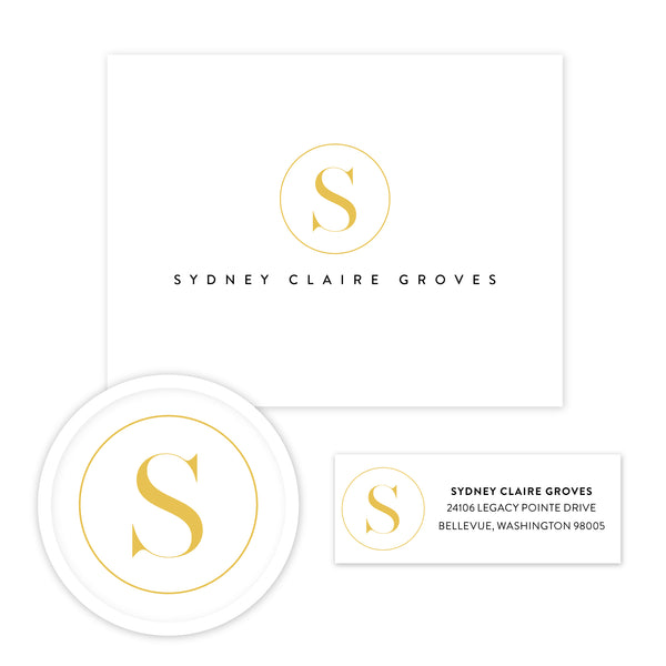 Simply Modern Initial Stationery Set - Small
